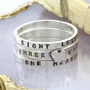 Personalised Sterling Silver Heart Stacking Ring, thumbnail 4 of 7