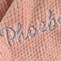 Personalised Dusty Pink Honeycomb Baby Blanket, thumbnail 2 of 9