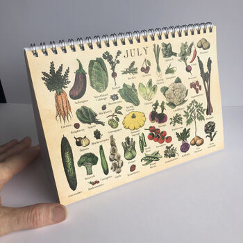 Fruit And Vegetable Desk Calendar, UK Version, 10 of 12