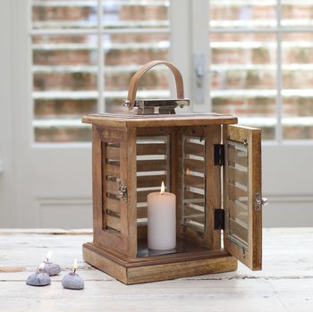 Nautical Wood Candle Lantern, 2 of 4