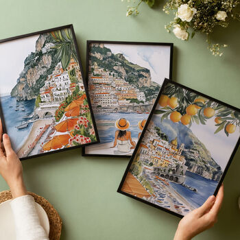 Set Of Three Amalfi Art Prints, 5 of 8