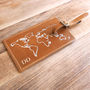 Embossed World Map Personalised Leather Luggage Tag, thumbnail 6 of 9