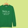 'Boy: Noise With Dirt' Definition Sweatshirt For Boys, thumbnail 1 of 11