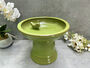 Green Ceramic Garden Birdbath Bird Feeder – 28cm, thumbnail 1 of 9