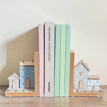 Amsterdam House Style Wooden Bookend Pair, 5 of 6