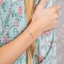 Silver Plated Children's Ribbon Bow Crystal Bracelet, thumbnail 1 of 4
