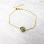 Gold Plated Emerald May Birthstone Adjustable Bracelet, thumbnail 1 of 5