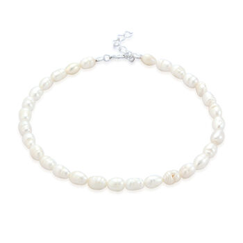 Sterling Silver White Seed Pearl Bracelet, 3 of 7