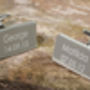 Personalised Name And Date Cufflinks, thumbnail 2 of 3