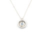 Sterling Silver Domed Aquamarine Satin Necklace, thumbnail 7 of 8