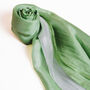 100% Mulberry Silk Scarf, Ombre Sage Green And White, thumbnail 5 of 10