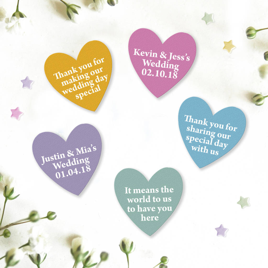 Personalised Heart Wedding Favours, 1 of 3
