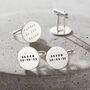 Personalised Brushed Silver Cufflinks, thumbnail 1 of 7