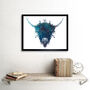 Ink Space Highland Cow Framed Wall Art Print, thumbnail 2 of 3