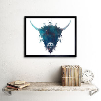 Ink Space Highland Cow Framed Wall Art Print, 2 of 3