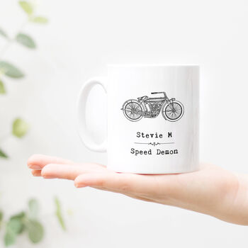 Motorbike Lover Gift; 'Speed Demon' Mug, 2 of 7