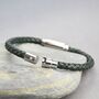 Men's Personalised Plait Bolo Leather Bracelet, thumbnail 3 of 10