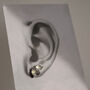 Labradorite Lotus Stud Earrings, thumbnail 2 of 6