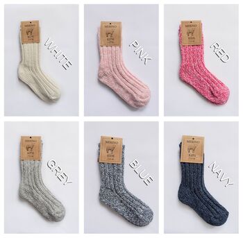 Kids Merino Socks, Natural Merino Wool, 2 of 11