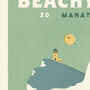 Personalised Beachy Head Marathon Print, Unframed, thumbnail 4 of 4