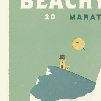Personalised Beachy Head Marathon Print, Unframed, 4 of 4