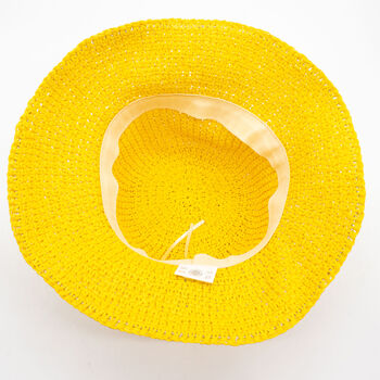 Yellow Signature Woven Sun Hat, 6 of 6