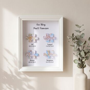 Wedding Gifts Met Engaged Married Locations Print, 3 of 10