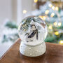 Personalised Mummy And Child Penguin Snowglobe, thumbnail 2 of 3