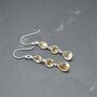 Citrine Teardrop Dangle Earrings: 925 Silver, thumbnail 3 of 9