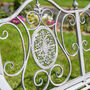 Antique Grey Scrolled Garden Rocking Bench, thumbnail 4 of 8