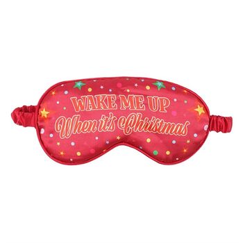 Wake Me Up When It's Christmas Satin Sleep Mask, 2 of 3