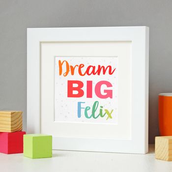 Personalised Dream Big Framed Print, 2 of 6