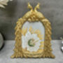 Aged Gold Coloured Peacock Photo Frame – 6x4 Inch Freestanding, thumbnail 5 of 12