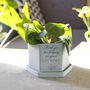 Personalised Thank You Hexagon Plant Pot For Teachers, thumbnail 1 of 7
