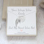 Silver Engraved Heart Necklace With Wings Your Wings Were Ready, thumbnail 1 of 5