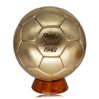Luxury Custom Gold Foil Cowhide Leather Football, 4 of 4