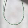 Green Agate Gemstone Beaded Necklace, thumbnail 3 of 7