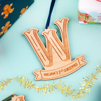 Personalised 1st Christmas Tree Decoration, 2 of 5