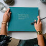 Large Personalised Linen Wedding Guest Book With A Sleek And Stylish Design, thumbnail 4 of 12