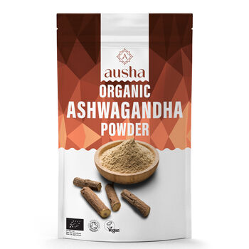 Ausha Organic Ashwagandha Powder 500g For Stress Anxiety Relief Sleep Aid UK Certified Organic By Soil Association, 2 of 7