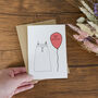 Personalised Teacher Thank You Fox Card With Balloon, thumbnail 2 of 3