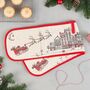 Santa's Sleigh Double Oven Glove, thumbnail 3 of 5