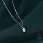Sterling Silver Half A Carat Moissanite Diamond Single Stone Pendant Necklace, thumbnail 1 of 10
