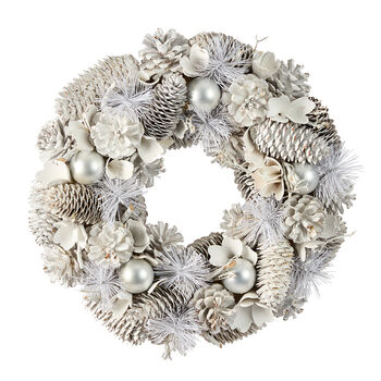 Luxury Frosted Pine Cone Christmas Wreath, 2 of 8