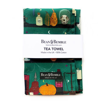 Halloween Tea Towel And Cheese Board Set, 9 of 9