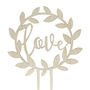 Wooden Love Wedding Cake Topper Decoration, thumbnail 2 of 3