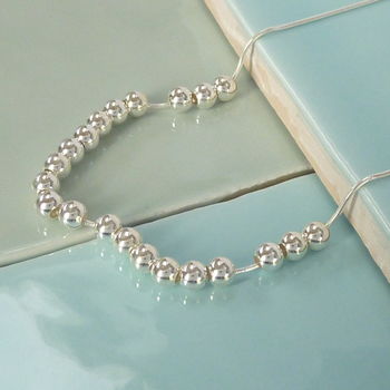 21st Birthday Silver Bead Necklace, 6 of 6