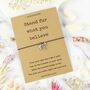 Stand Fur What You Believe Wolf Charm Wish Bracelet, thumbnail 1 of 4