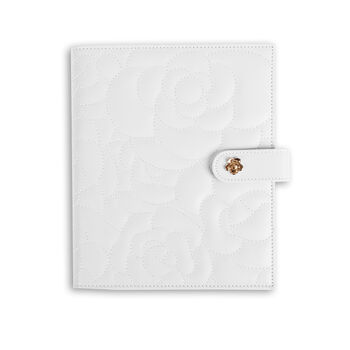 White Vegan Leather A5 Ring Binder Planner, 2 of 6
