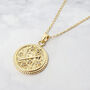 Sagittarius Zodiac Star Sign Gold Plated Necklace, thumbnail 1 of 4